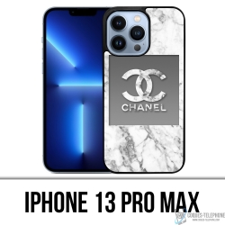 Funda para iPhone 13 Pro Max - Chanel White Marble