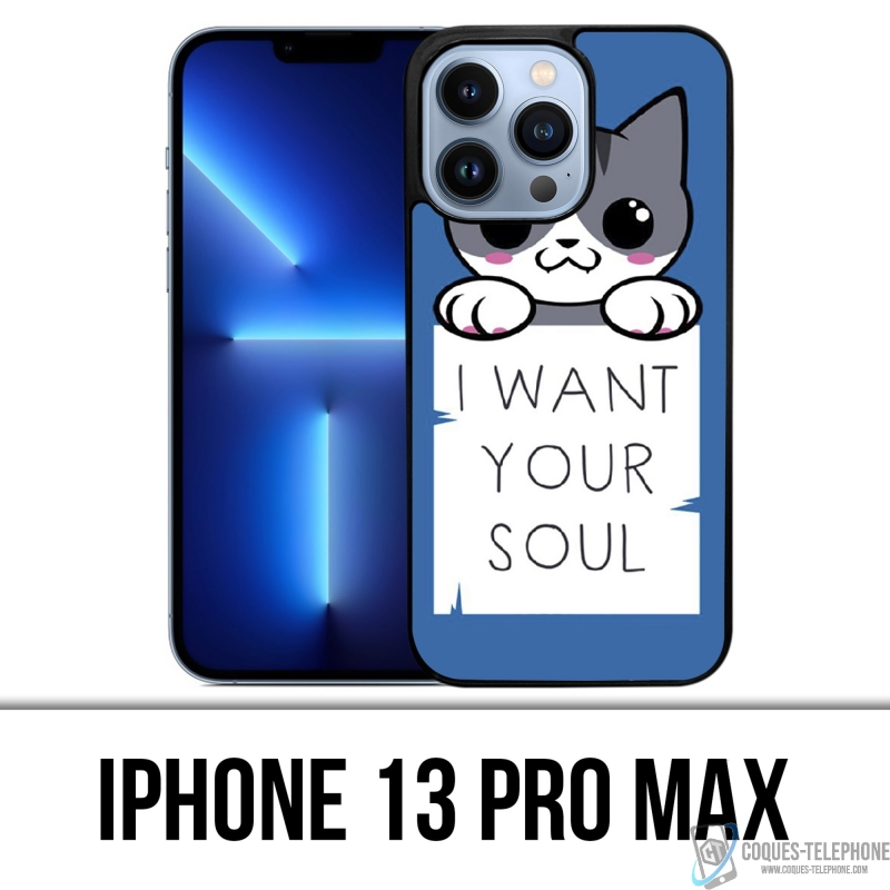 Funda para iPhone 13 Pro Max - Gato, quiero tu alma