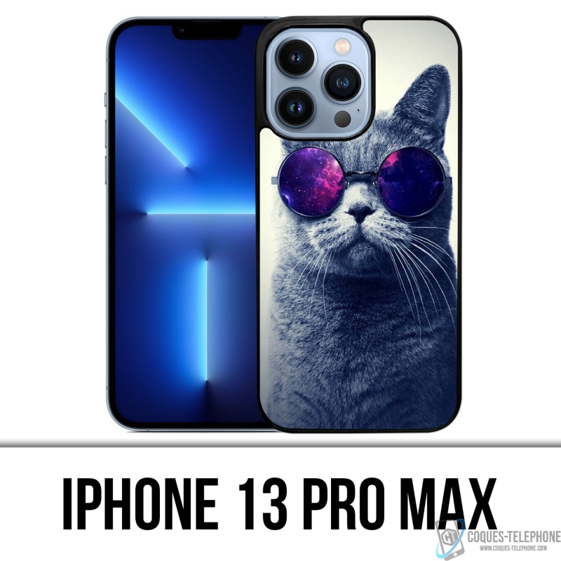 Custodia IPhone 13 Pro Max - Occhiali Cat Galaxy