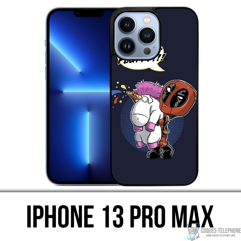 Coque iPhone 13 Pro Max - Deadpool Fluffy Licorne