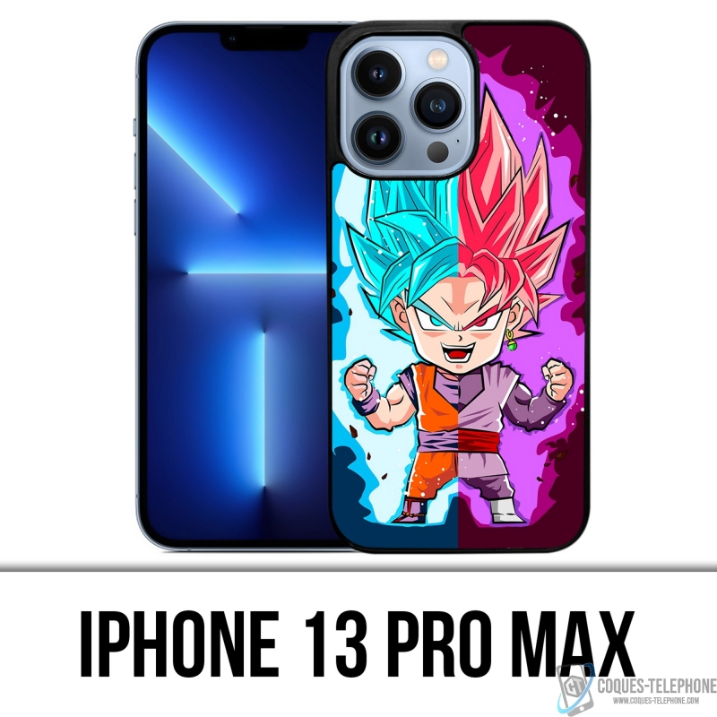 Coque iPhone 13 Pro Max - Dragon Ball Black Goku Cartoon