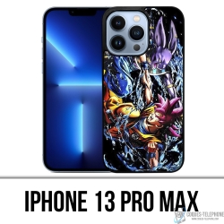 Custodia per iPhone 13 Pro Max - Dragon Ball Goku contro Beerus