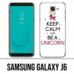 Coque Samsung Galaxy J6 - Keep Calm Unicorn Licorne