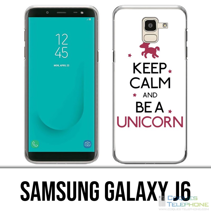 Coque Samsung Galaxy J6 - Keep Calm Unicorn Licorne