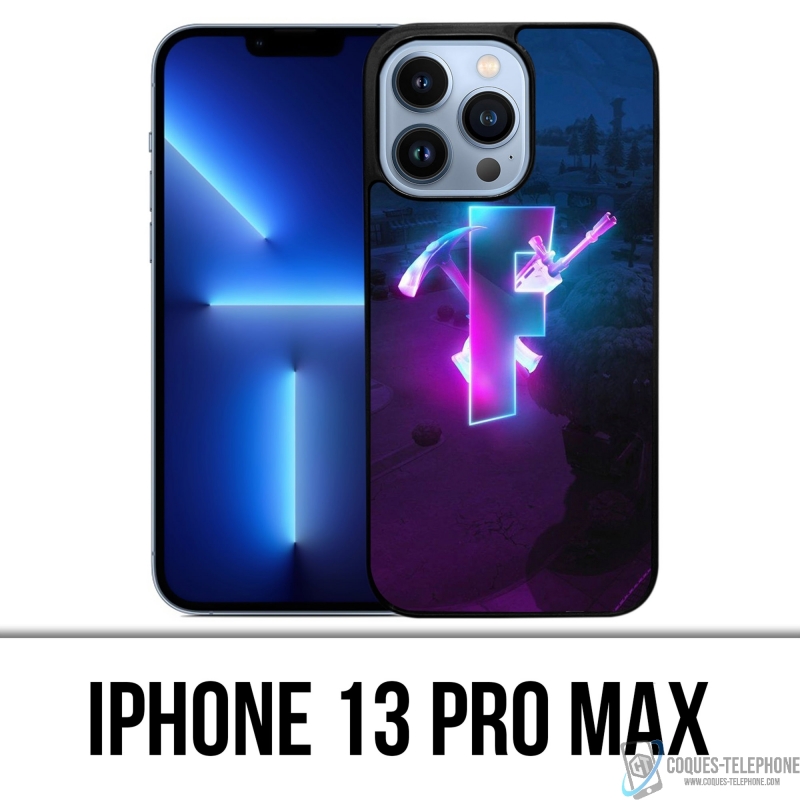 Custodia per iPhone 13 Pro Max - bagliore del logo Fortnite