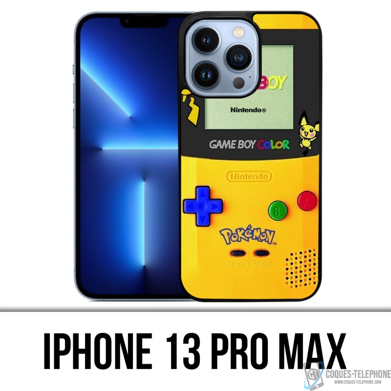 Coque iPhone 13 Pro Max - Game Boy Color Pikachu Jaune Pokémon