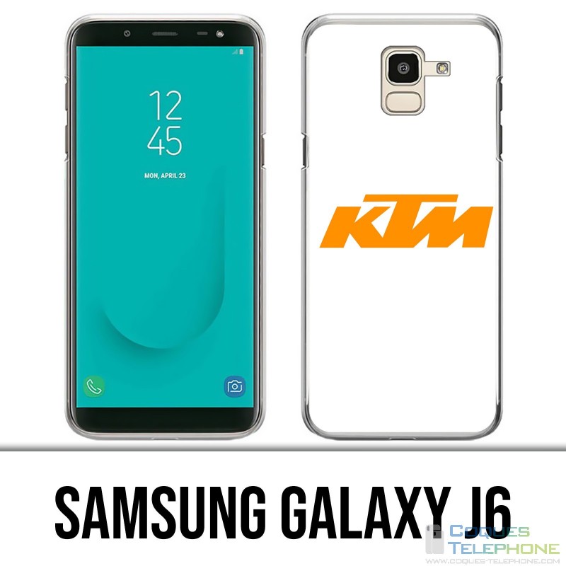 Samsung Galaxy J6 Hülle - Ktm Logo Weißer Hintergrund