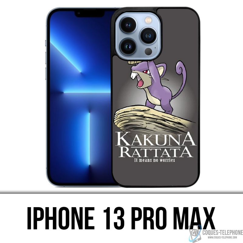 Coque iPhone 13 Pro Max - Hakuna Rattata Pokémon Roi Lion