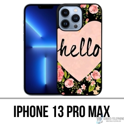 Coque iPhone 13 Pro Max - Hello Coeur Rose