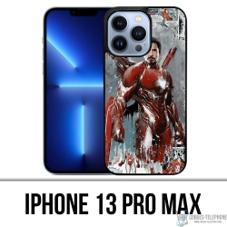 Coque iPhone 13 Pro Max - Iron Man Comics Splash