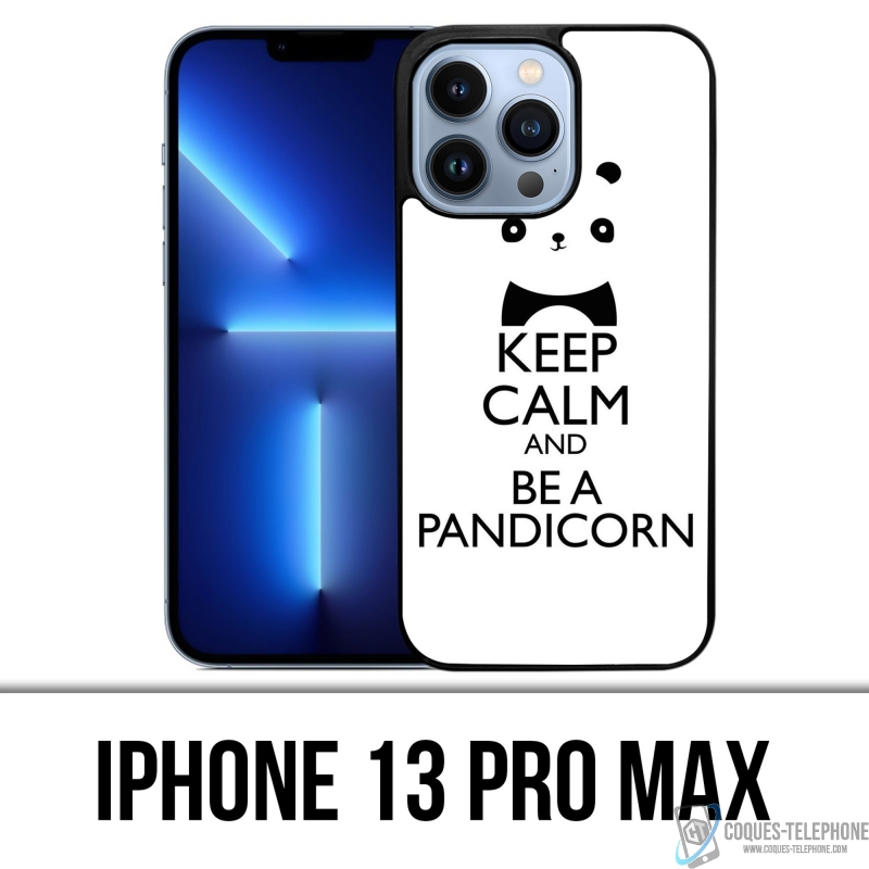 Cover iPhone 13 Pro Max - Mantieni la calma Pandicorn Panda Unicorno