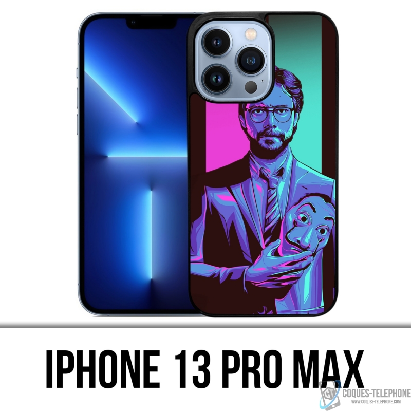 Coque iPhone 13 Pro Max - La Casa De Papel - Professeur Neon