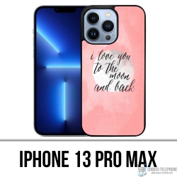 Cover iPhone 13 Pro Max - Love Message Moon Back