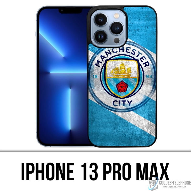 Coque iPhone 13 Pro Max - Manchester Football Grunge