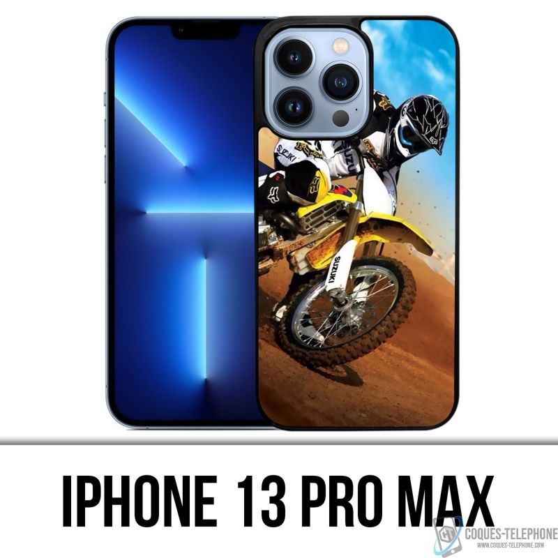 Coque iPhone 13 Pro Max - Motocross Sable