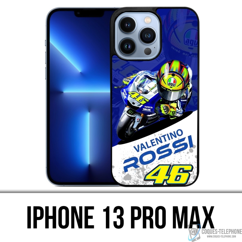 Coque iPhone 13 Pro Max - Motogp Rossi Cartoon Galaxy