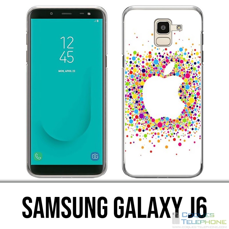 Samsung Galaxy J6 Hülle - Mehrfarbiges Apple Logo