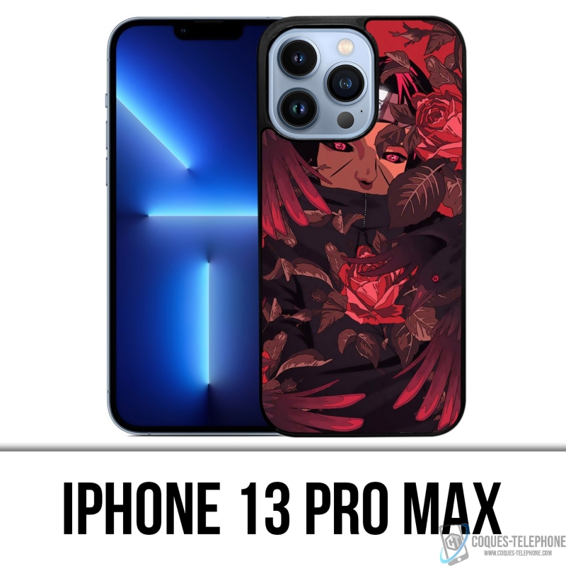 Coque iPhone 13 Pro Max - Naruto Itachi Roses