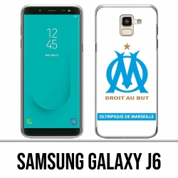 Custodia Samsung Galaxy J6 - Logo Om Marseille Blanc