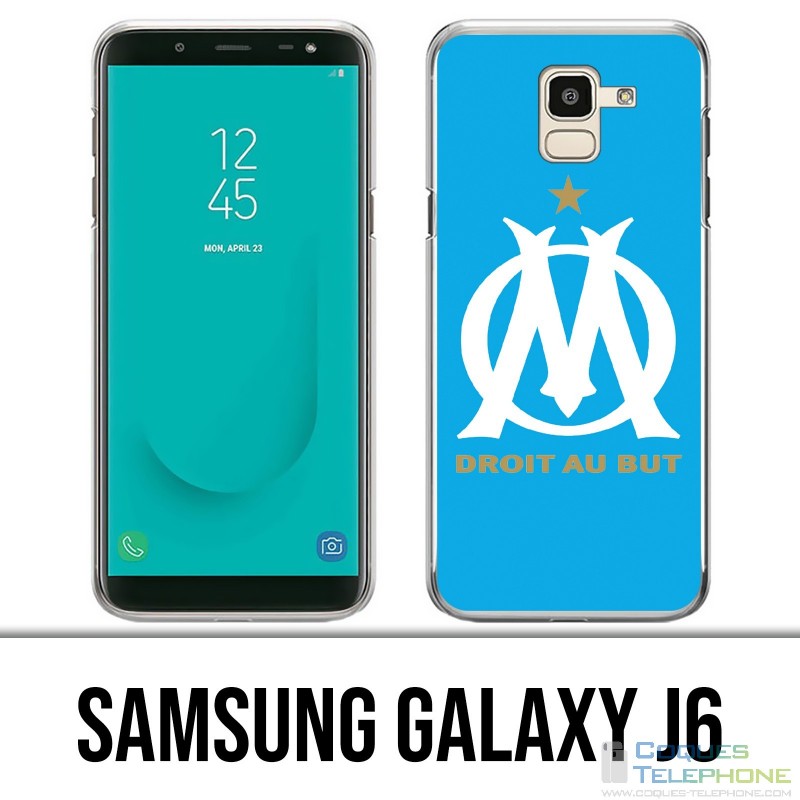 Samsung Galaxy J6 case - Logo Om Marseille Bleu