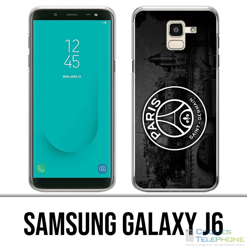 Custodia Samsung Galaxy J6 - Logo Psg sfondo nero