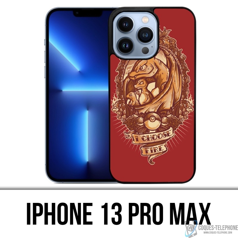 Funda para iPhone 13 Pro Max - Pokémon Fire