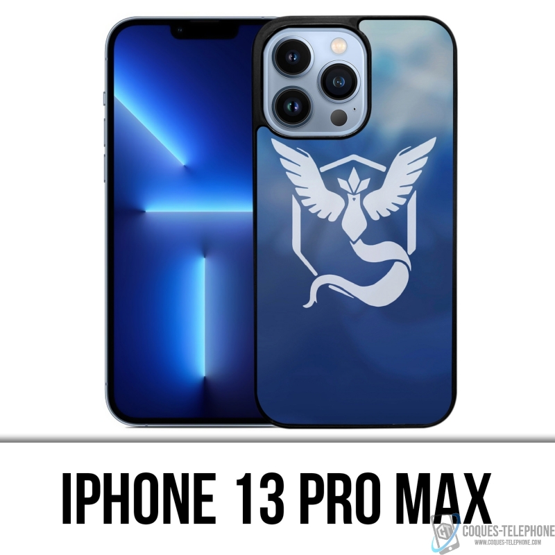 Coque iPhone 13 Pro Max - Pokémon Go Team Bleue Grunge