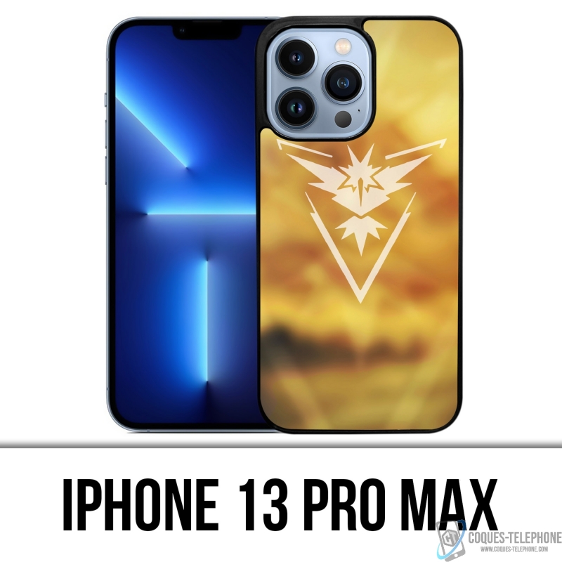 Coque iPhone 13 Pro Max - Pokémon Go Team Jaune Grunge