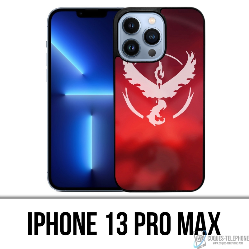 Coque iPhone 13 Pro Max - Pokémon Go Team Rouge Grunge