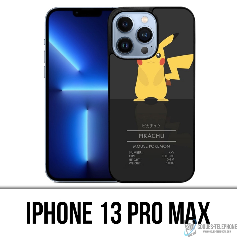 Custodia IPhone 13 Pro Max - Carta d'Identità Pokémon Pikachu