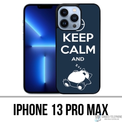 Funda para iPhone 13 Pro Max - Pokémon Snorlax Keep Calm