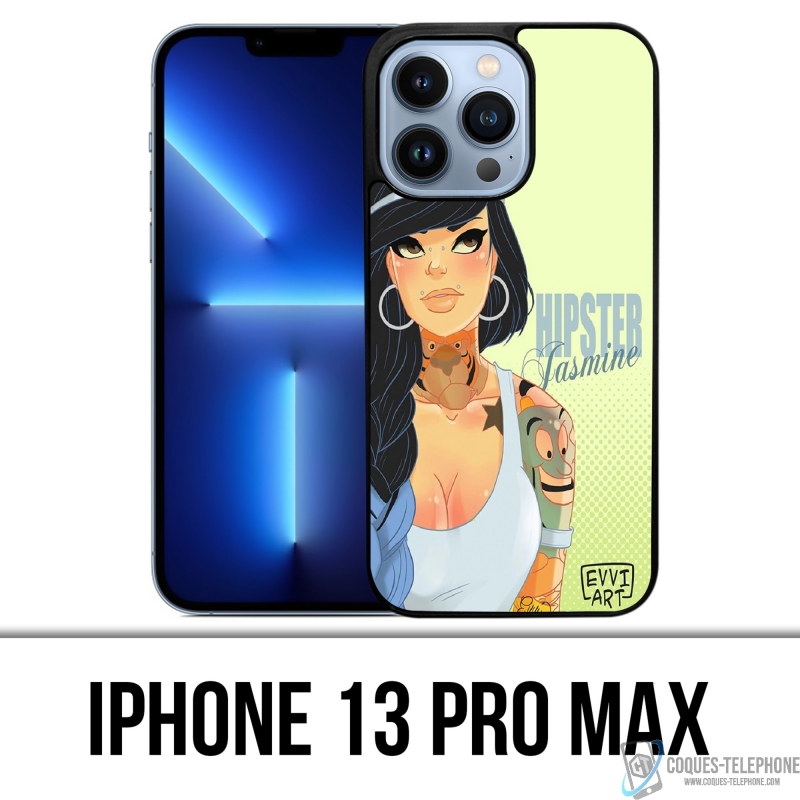 Coque iPhone 13 Pro Max - Princesse Disney Jasmine Hipster