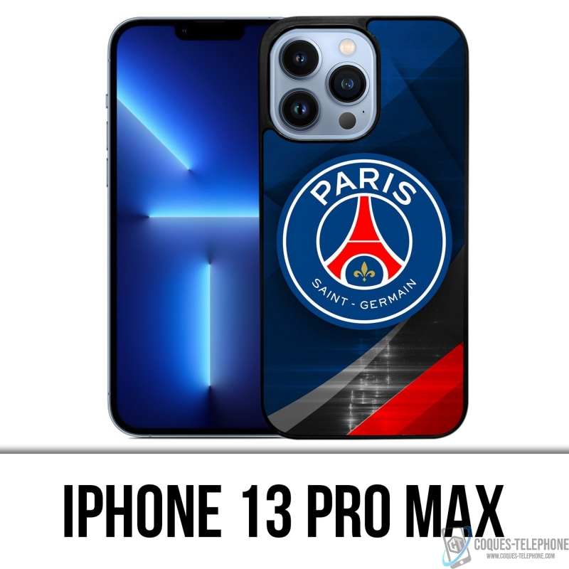 Coque iPhone 13 Pro Max - Psg Logo Metal Chrome