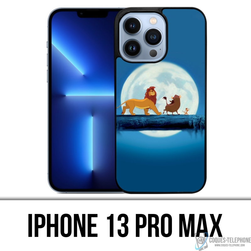 Coque iPhone 13 Pro Max - Roi Lion Lune