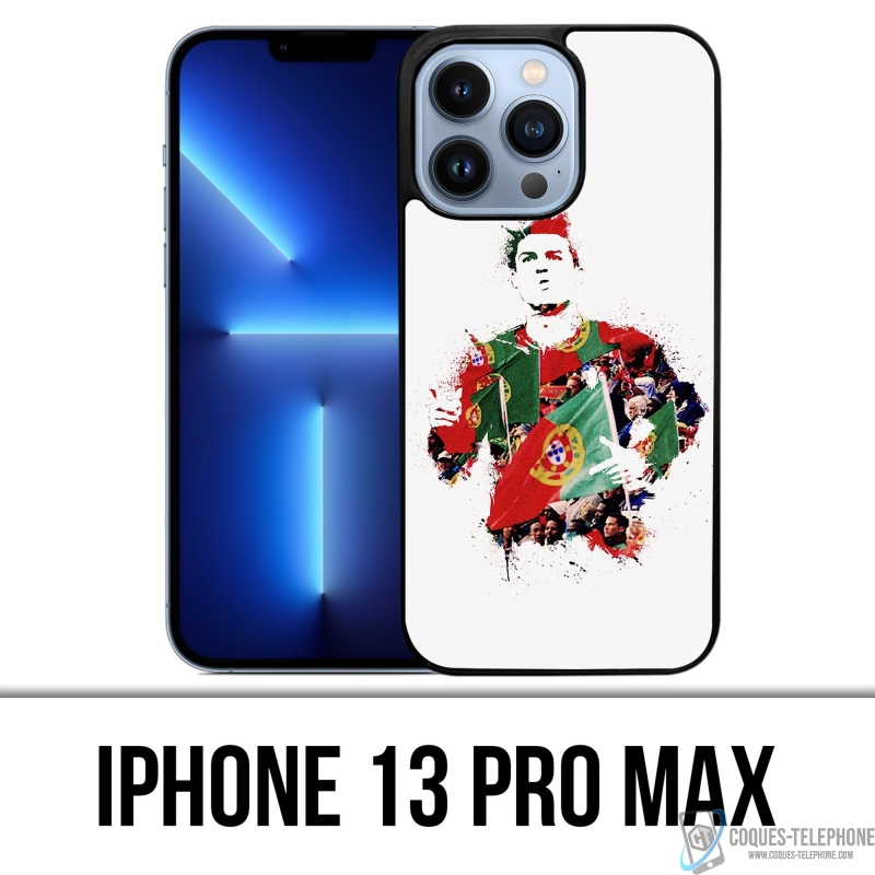 Custodia per iPhone 13 Pro Max - Ronaldo Football Splash