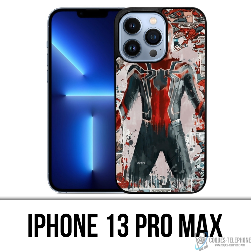 Coque iPhone 13 Pro Max - Spiderman Comics Splash