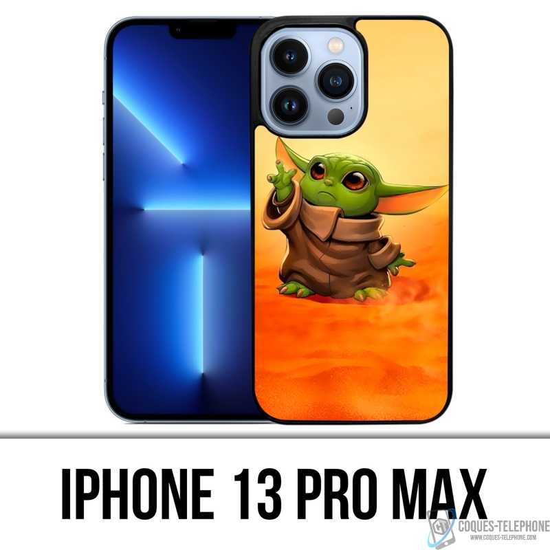 Coque iPhone 13 Pro Max - Star Wars Baby Yoda Fanart