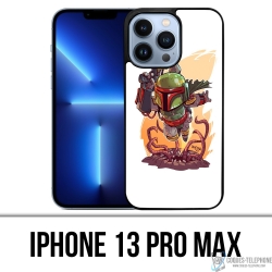 Coque iPhone 13 Pro Max - Star Wars Boba Fett Cartoon