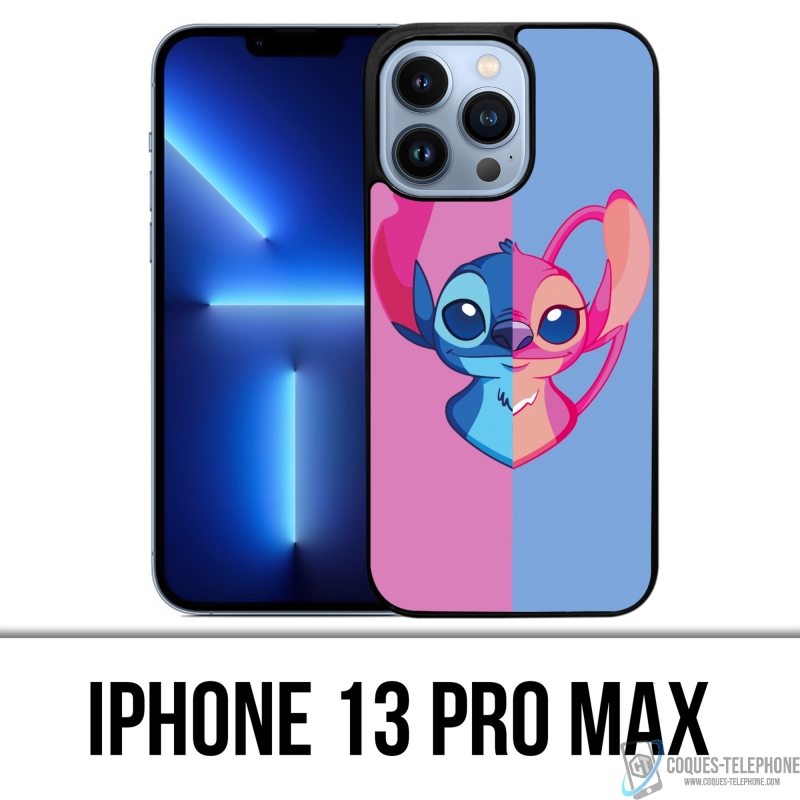 Coque iPhone 13 Pro Max - Stitch Angel Coeur Split