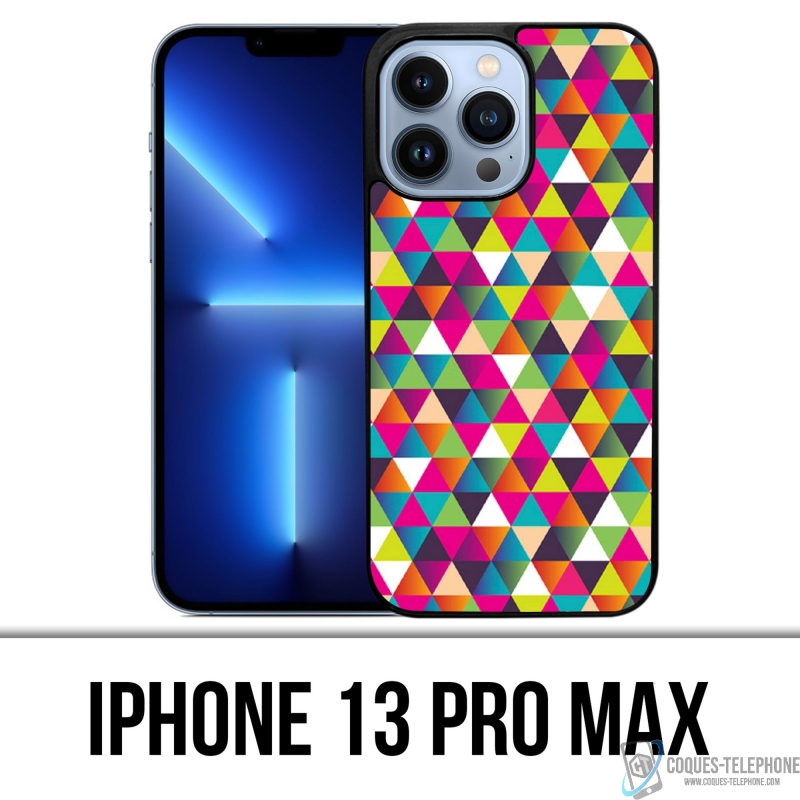 Coque iPhone 13 Pro Max - Triangle Multicolore