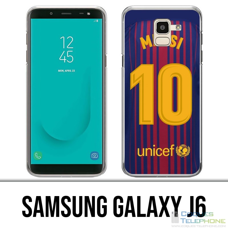 Coque Samsung Galaxy J6 - Messi Barcelone 10