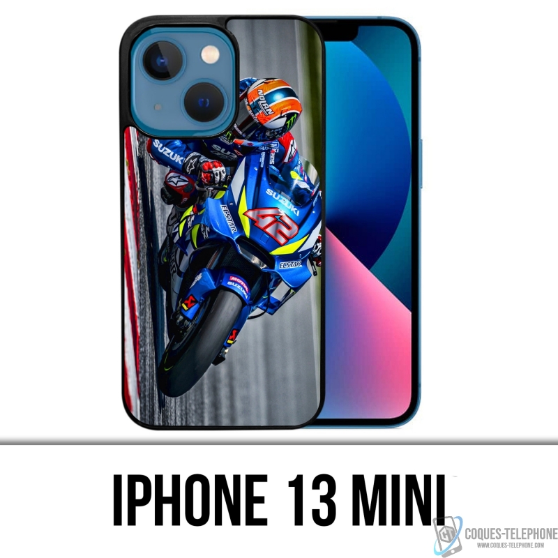 Coque iPhone 13 Mini - Alex Rins Suzuki Motogp Pilote