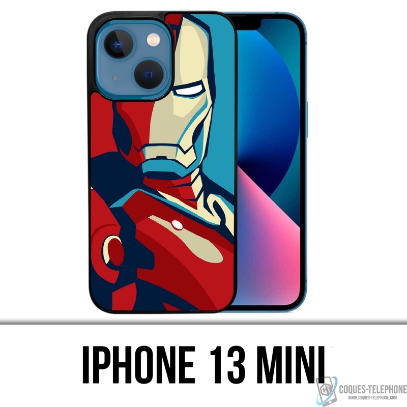 Coque iPhone 13 Mini - Iron Man Design Affiche