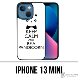 Coque iPhone 13 Mini - Keep Calm Pandicorn Panda Licorne