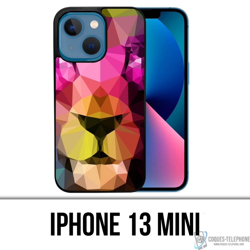 Coque iPhone 13 Mini - Lion Geometrique