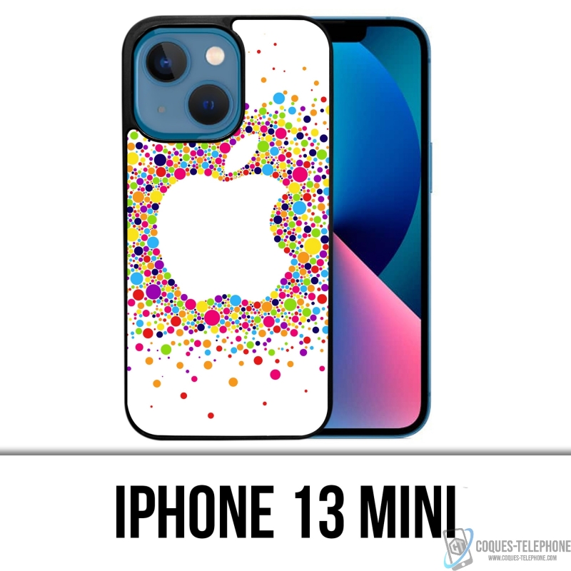 Coque iPhone 13 Mini - Logo Apple Multicolore