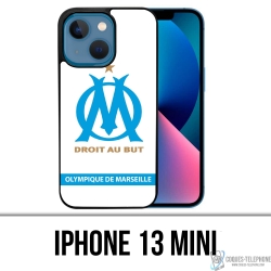 Coque iPhone 13 Mini - Logo Om Marseille Blanc