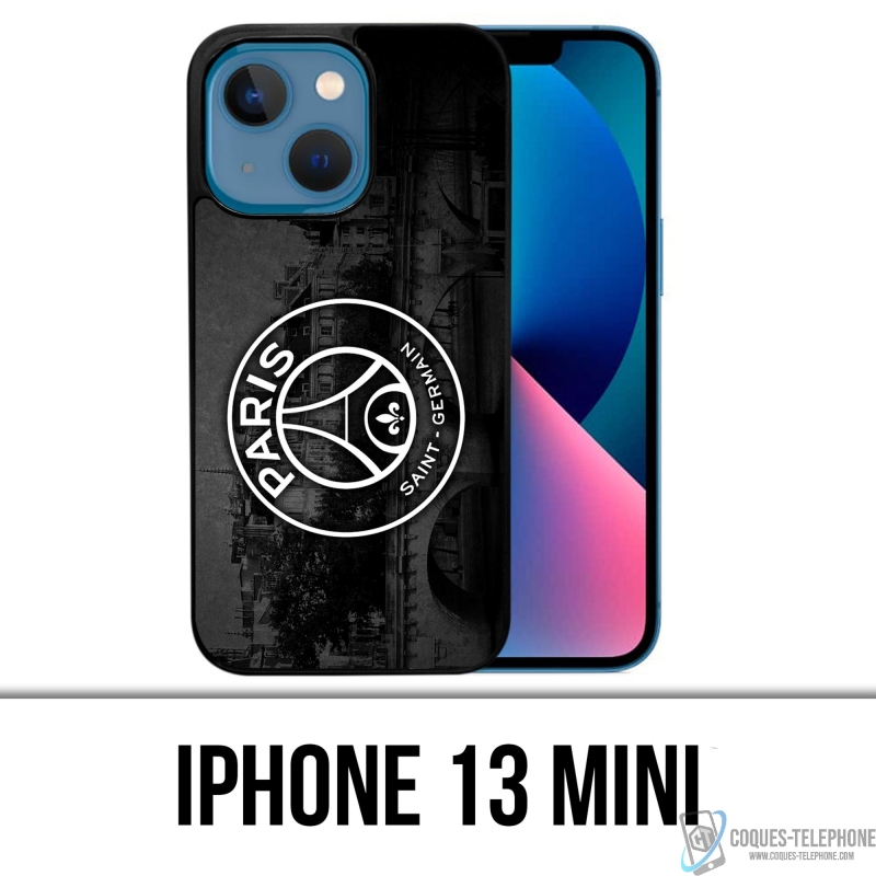 Coque iPhone 13 Mini - Logo Psg Fond Black