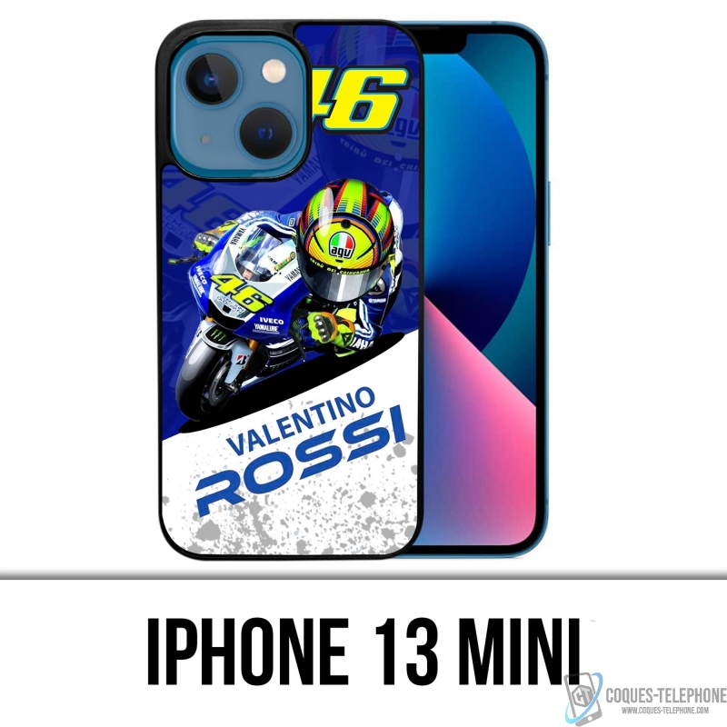 Coque iPhone 13 Mini - Motogp Rossi Cartoon 2