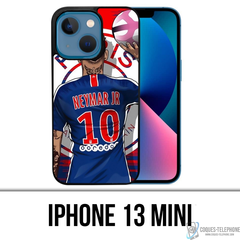 Coque iPhone 13 Mini - Neymar Psg Cartoon